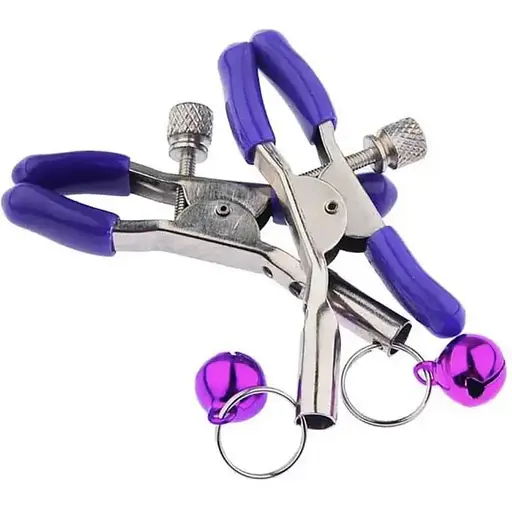 Затискачі для сосків з дзвіночком якісна іграшка Фіолетовий K0217-1