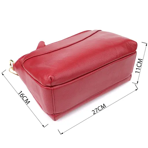 Женская сумка Vintage с твердым дном из натуральной кожи 27х16х11 см sum0027557 - фото 3