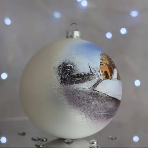 Ялинкова прикраса Санта Шоп Золоті ворота скло (4820001155068) - фото 2