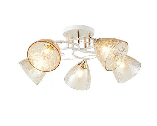 Люстра декоративна V 6364-5 WH+FG