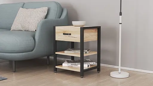 Тумба универсальная Вивьен 1/2 50x41x40 черный ДСП Дуб Сан-Марино 16мм FRD-104122 - фото 2