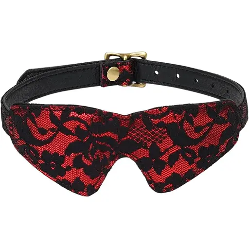 Маска на очі Liebe Seele Victorian Garden Blindfold чорний з червоним