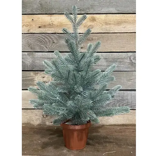 Ялинка Hvoya Traditional лита в горщику 50 см блакитна - фото 2