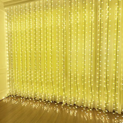 Світлодіодна гірлянда LTL Штора Сurtain 6*3 900 метрів led 220v тепле світіння - фото 3