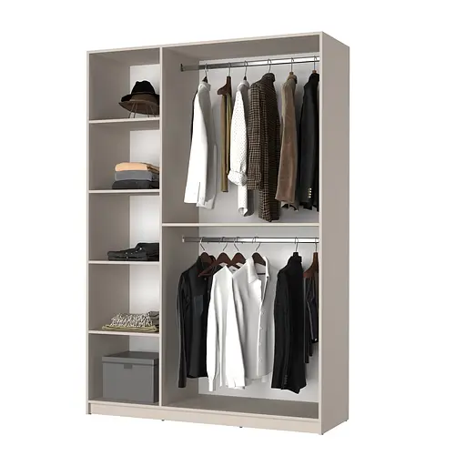 Шафа 3-дверна з антресоллю MebelStar Оскар ДСП BL-B, додаткова штанга 150x52x260 см Дуб сонома (MBS-4947) - фото 2