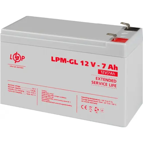 Акумулятор LogicPower LPM-GL 12V - 7 Ah GEL - фото 3