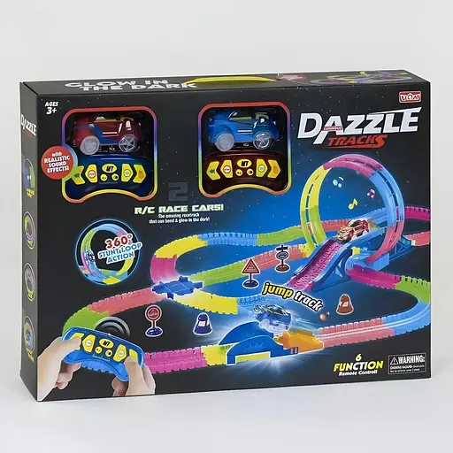 Автотрек 130 на радиоуправлении: 187 элементов, свет и звук, длина трека 425 см, в коробке - фото 3