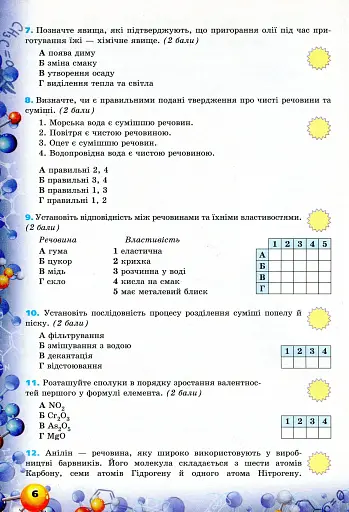 Хімія. 7 клас. Перевірка предметних компетентностей. Збірник завдань для оцінювання навчальних досягнень - фото 5