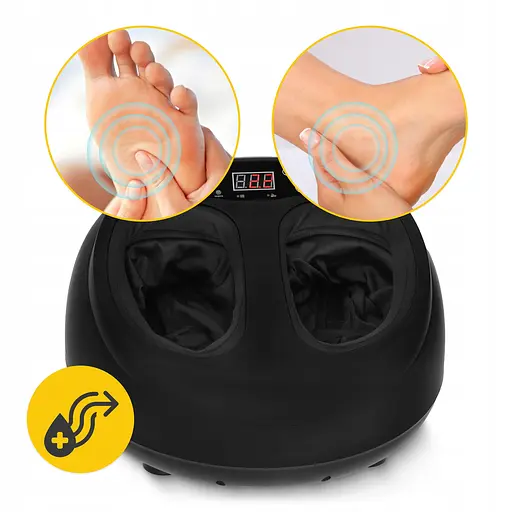 Масажер для стоп 4FIZJO Premium багатофункціональний, з підігрівом Black (P-5905973403498) - фото 3