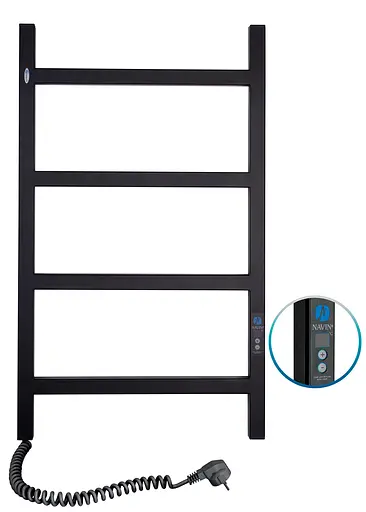Електрична рушникосушарка Navin Nordic 500x800 Digital ліва (чорний муар) 12-241152-5080, Чорний матовий, Ліве, Електронний - фото 1