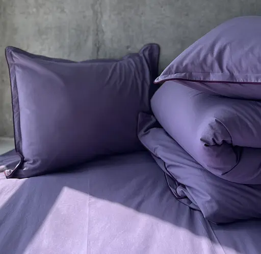 Комплект постільної білизни двоспальний 180х200 см варена бавовна White Dream Фіолетовий (Grape) - фото 2