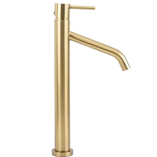 Змішувач для умивальника Rea Level brushed gold високий REA-B6217 Золотий - фото 3