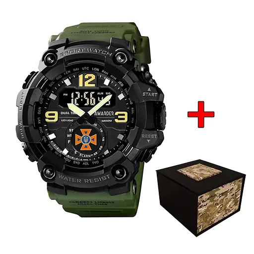 Наручний годинник чоловічий 004 ДСНС Army Green Awarder acs0032007