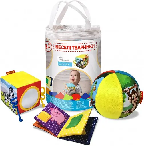 Игрушка мягконабивная "Набор мягконабивных игрушек Весёлые животные" Macik МС 090602-06