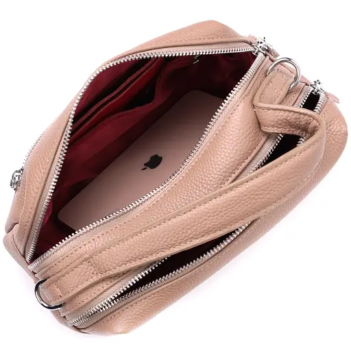 Прямоугольная сумка для женщин Vintage на два отделения из натуральной кожи 22х13х11 см sum0028995 - фото 8