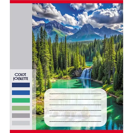 Зошит загальний "Кольори гір" Leader 060-610093K-3 в клітинку, 60 аркушів - фото 1