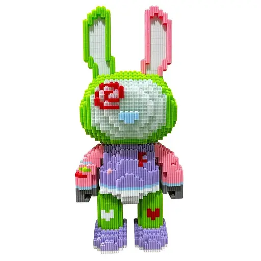 Конструктор Magic Blocks Bunny с подсветкой на 2088 деталей, 42.8 см