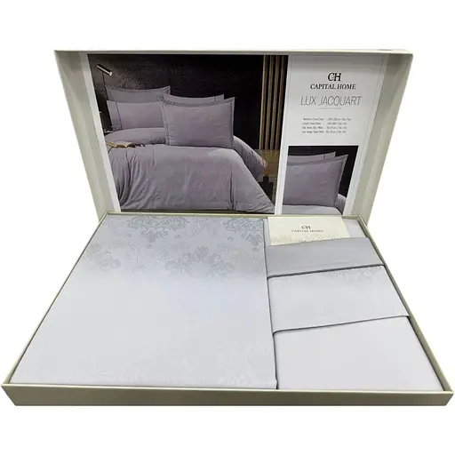 Постільна білизна Grey Жаккард люкс Capital Home pbe0052132 - фото 1