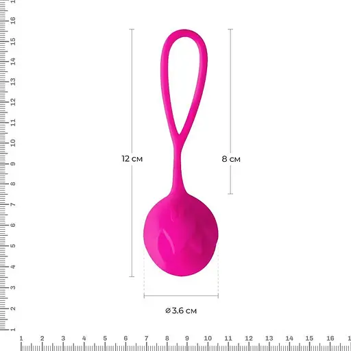 Вагінальні кульки Adrien Lastic Geisha Lastic Balls Mía Magenta (L) діаметр 4 см 42 г - фото 4