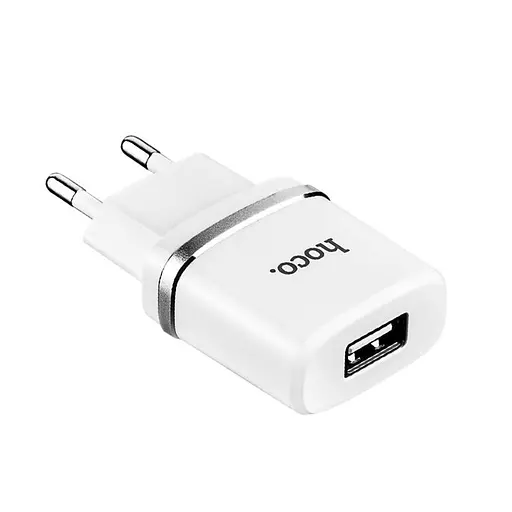 Зарядное устройство Hoco C11, 1USB + кабель MicroUSB 1A белый - фото 1