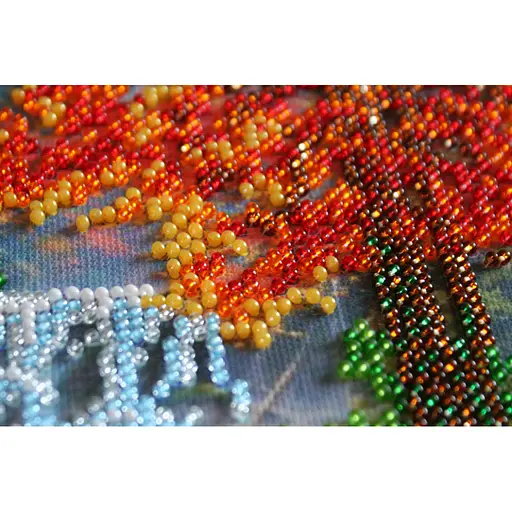 Набор для вышивки бисером "У водопада" AM-163 15х15 см - фото 5