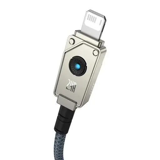 Кабель Baseus Unbreakable Series Fast Charging Data Cable USB to iP 2.4A 2m Stellar White - фото 5