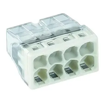Клемма Brille Wago Compact для распределительных коробок 8X2.5 прозрачная/серая без пасты 2273-208