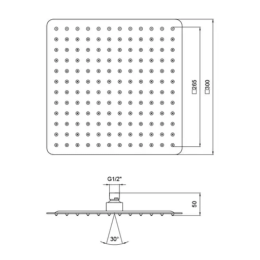 Лейка для верхнего душа Lidz (CRM) 51 10 104 30 - фото 5