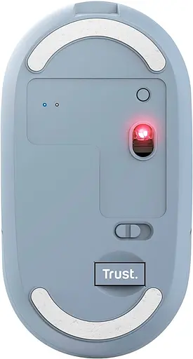 Trust Миша Puck Rechargeable Ultra-Thin BT WL Silent Blue - фото 3