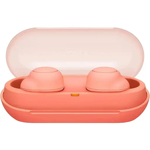 Наушники беспроводные Sony WF-C500 стереогарнитура в кейсе (WFC500D.CE7) оранжевые - фото 1