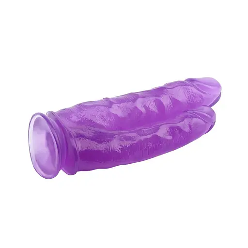 Подвійний фалоімітатор Hi-Rubber Born To Create Pleasure 9.4" фіолетовий - фото 4