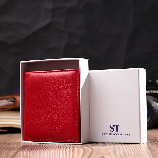 Кожаный женский кошелек ST Leather 9.5х10.5х1.5 см acs0028376 - фото 8