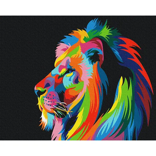 Картина за номерами Райдужний цар звірів Brushme 40x50 см кольорова 000221404