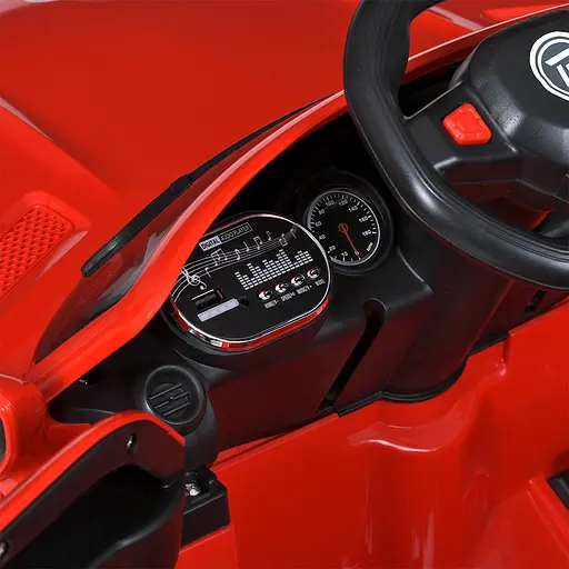 Електромобіль дитячий Bambi Racer з екошкіряним сидінням пультом 2.4G та амортизаторами червоний - фото 8