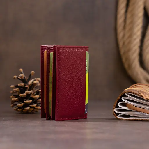 Женский кожаный кошелек-визитница ST Leather 10х6.5х1 см acs0015958 - фото 10