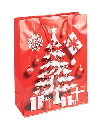 Пакет подарочный "Новый Год" 2578-1 вертикальный 18*21,5*8 см, ручка-шнурок (6900077488999) Вид 4 - фото 1