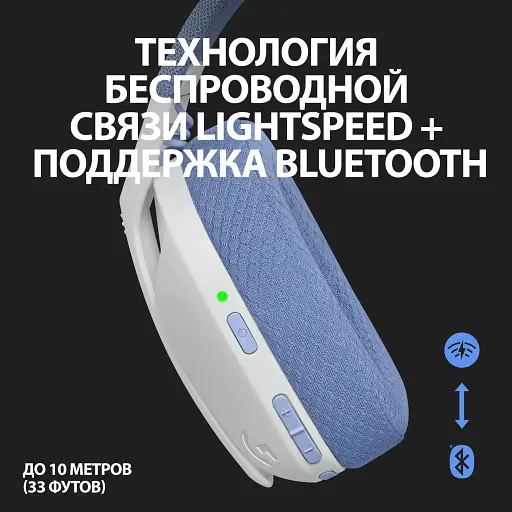Гарнитура Logitech G435 Lightspeed Wireless Gaming - White (6736847) - фото 6