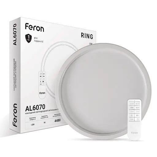 Светодиодная накладная люстра Feron AL6070 RING 70Вт белый - фото 1