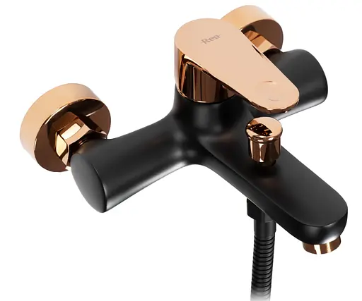 Змішувач для ванни Rea Mild black rose gold REA-B4813 Чорний - фото 4