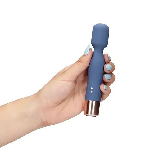 Вібратор Loveline Mini Wand 14.3 см синій - фото 6