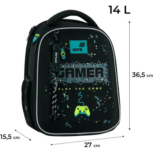 Рюкзак Kite Education 555 каркасный Play the Game - фото 9