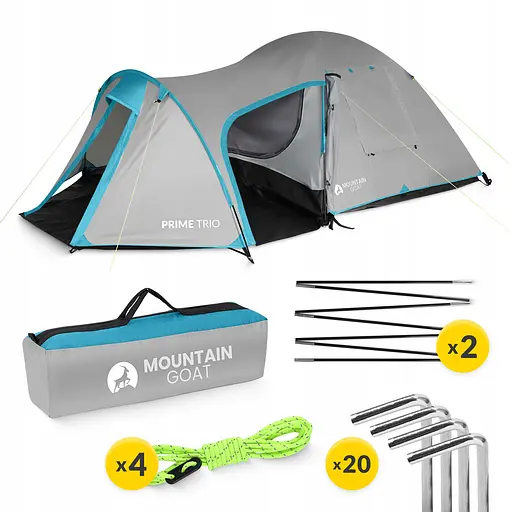 Намет туристичний Mountain Goat Prime Trio 3-місний Grey (P-5905973406581) - фото 2