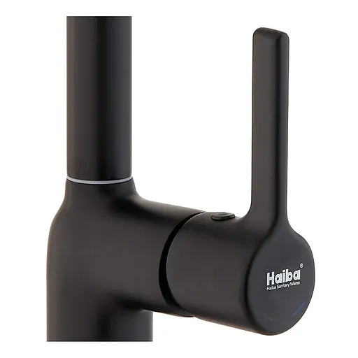 Змішувач для кухні Haiba Markus 017 Black HB3973 Чорний матовий - фото 2