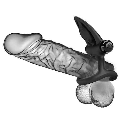 Эрекционное кольцо Pretty Love Vibration Cock Ring 9.9 см черный - фото 7