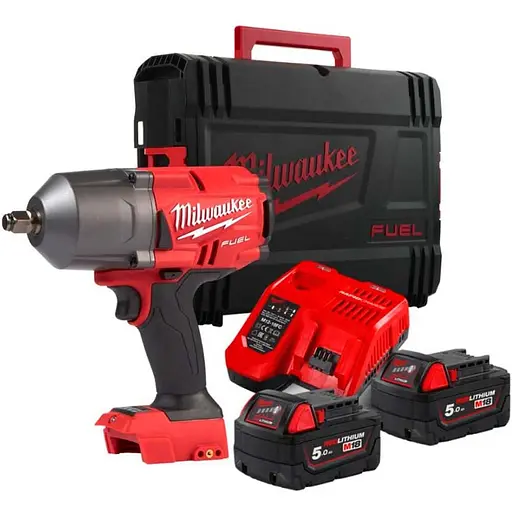 Гайковерт ударний акумуляторний Milwaukee M18 FMTIW2F12-502X 18В АКБ 2х5 А/год 0-2575 об/хв 881 Нм 1/2" ЗП M12-18FC кейс 6.28 кг