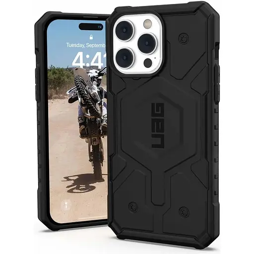 Оригінальний протиударний чохол UAG Pathfinder MagSafe для iPhone 14 Pro (6.1") Black 114054114040 - фото 8