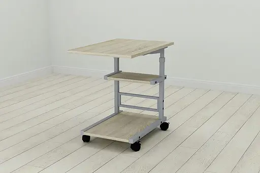 Стіл приставний Ferrum-decor Адан 62x40x60 метал Сірий ДСП Дуб Сонома 16мм (FRD-102501)