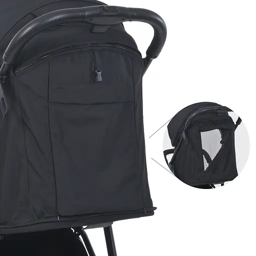 Прогулочная коляска-книга Bambi M 4249-2 Black Matt - фото 6