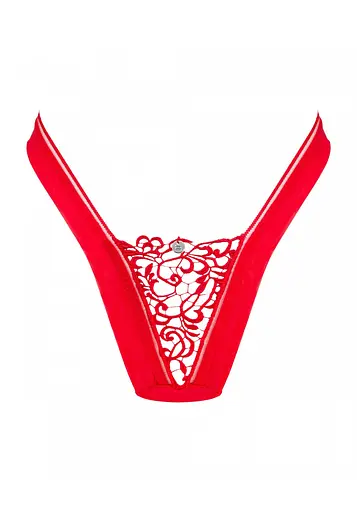 Трусики-стринги Obsessive Larisya S/M червоний - фото 5