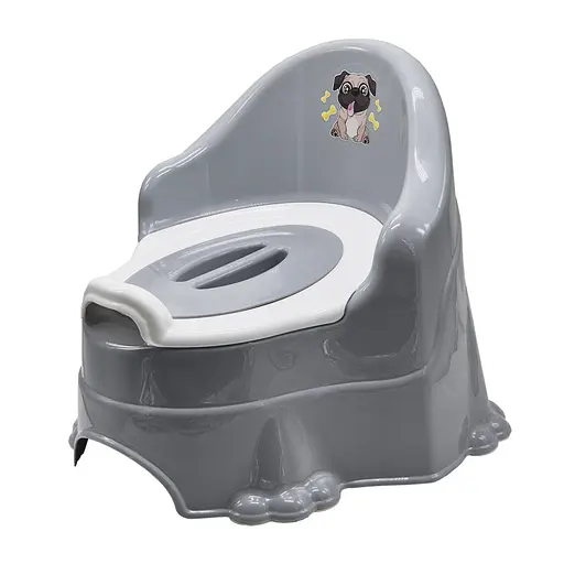 Горщик дитячий з кришкою ТехноК 5163TXK(Grey) пластик, сірий - фото 1